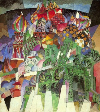 Abstracto famoso Painting - Catedral de San Basilio 1913 Aristarkh Vasilevich Lentulov cubismo abstracto